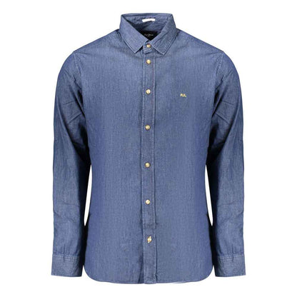 Blue Cotton Men's Shirt