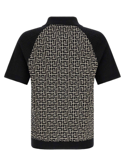 Bicolor Cotton Polo Shirt