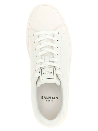 White Calfskin Low Top Sneakers