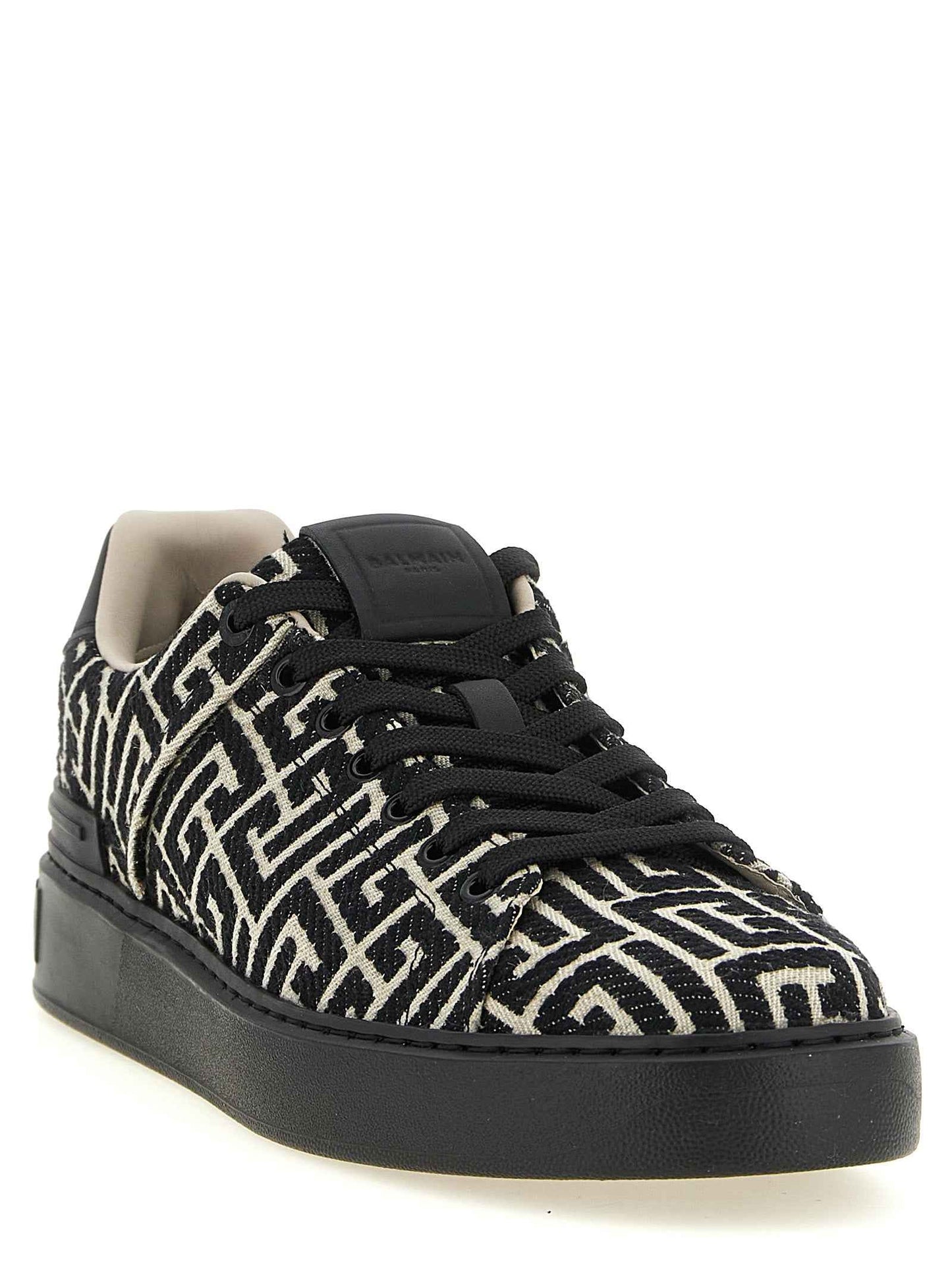 Bicolor Cotton Low Top Sneakers