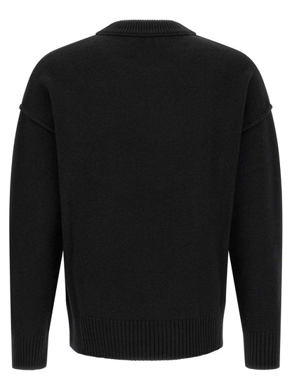 Black Wool Cardigan