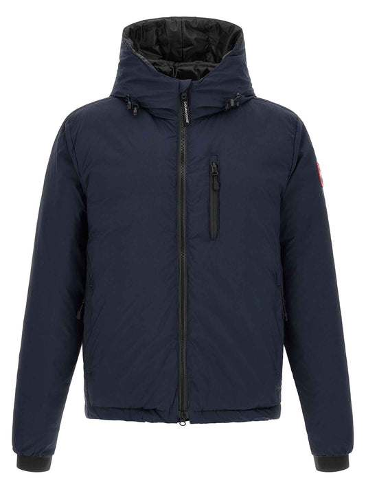 Blue Polyamide Full-Length Jacket