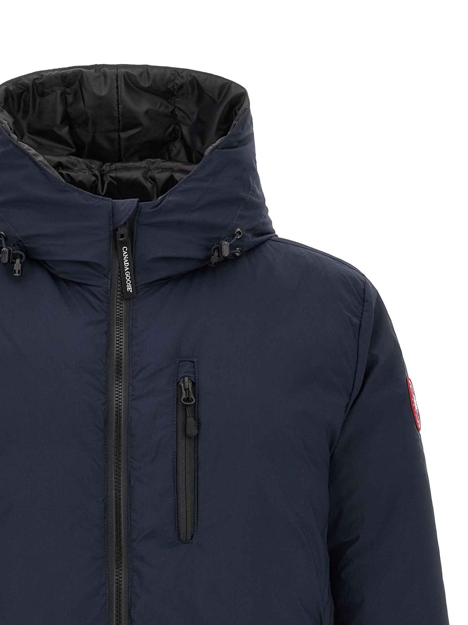 Blue Polyamide Full-Length Jacket