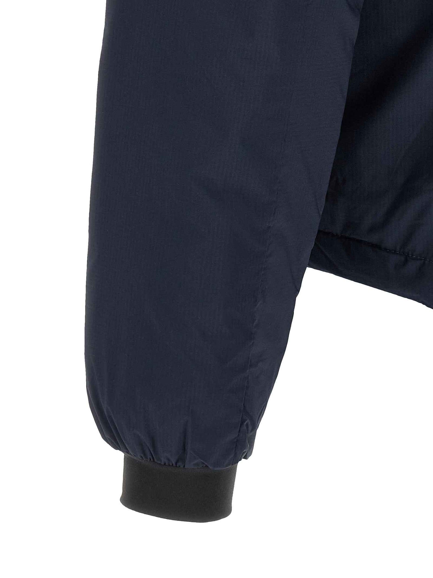 Blue Polyamide Full-Length Jacket