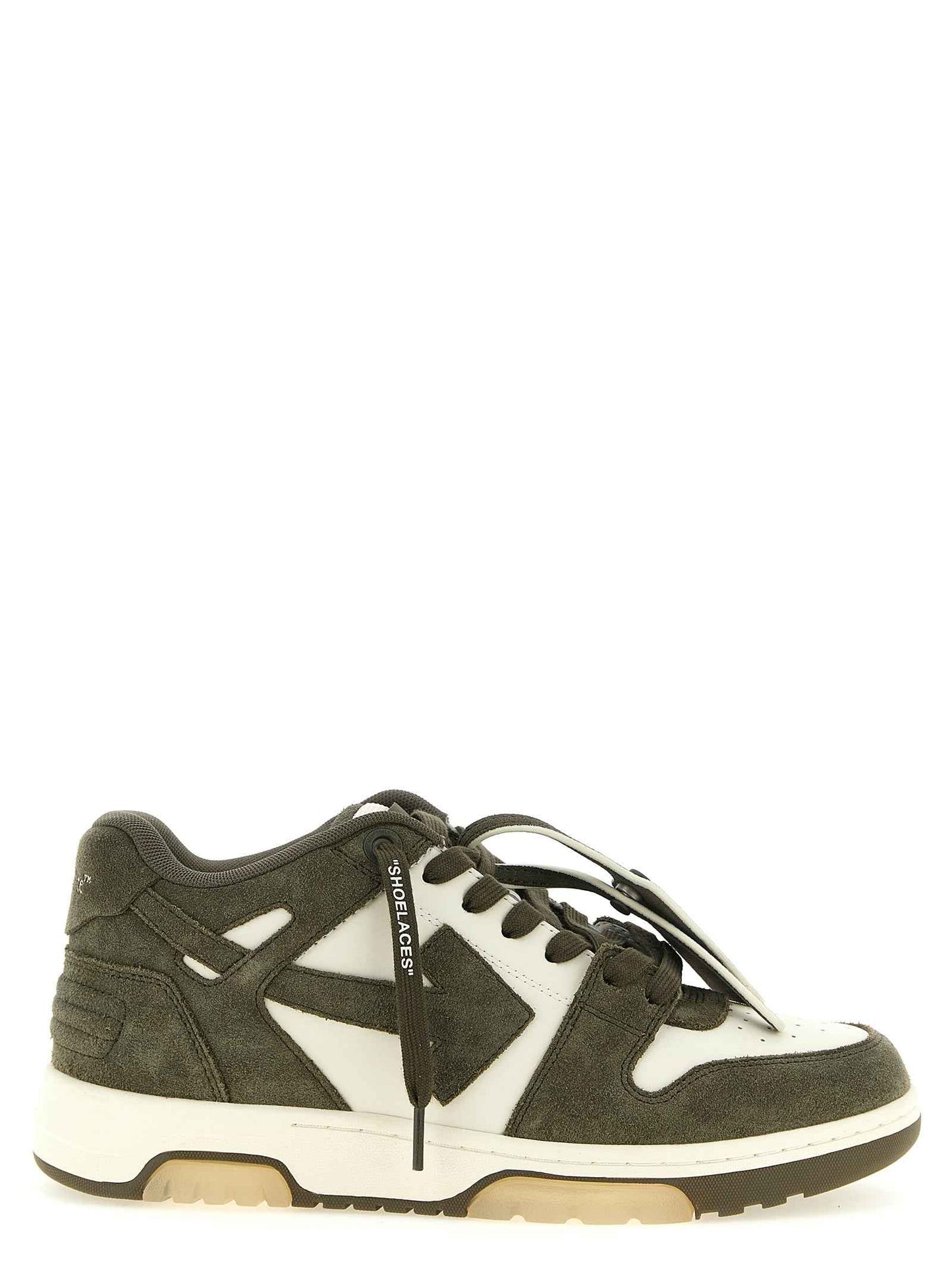 Bicolor Cowhide Athletic Sneakers