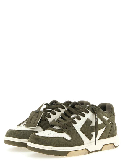 Bicolor Cowhide Athletic Sneakers