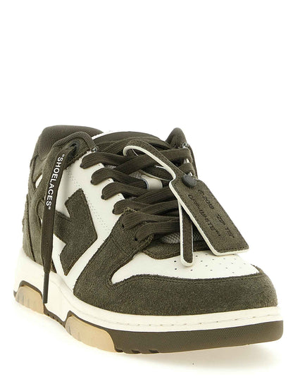 Bicolor Cowhide Athletic Sneakers