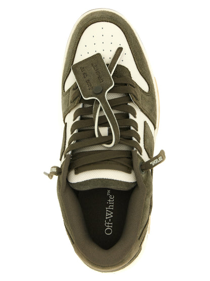Bicolor Cowhide Athletic Sneakers