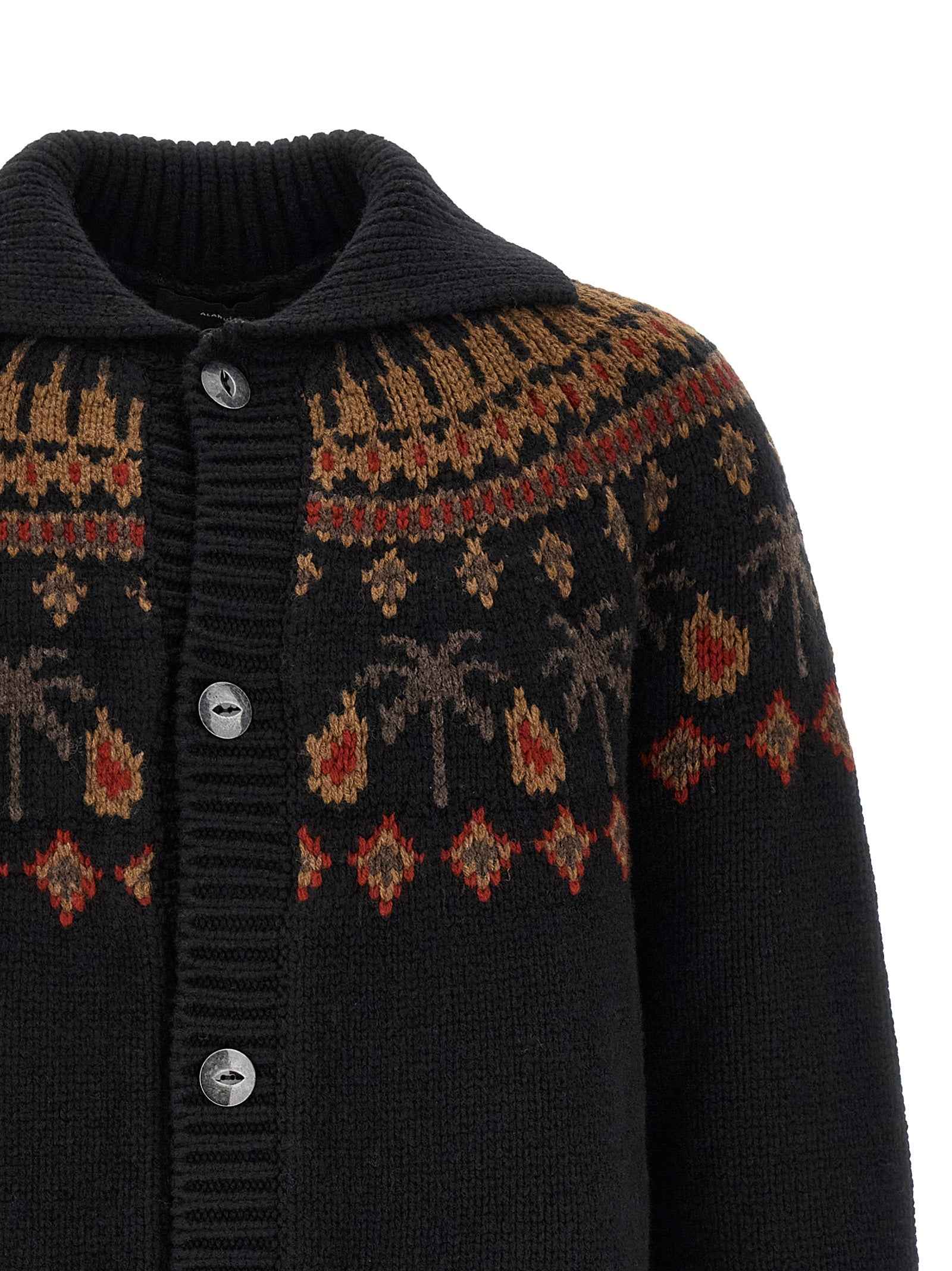 Black Wool Cardigan
