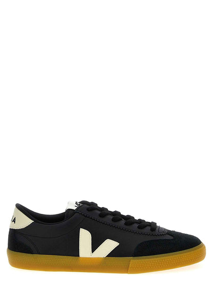 Black Calfskin Low Top Sneakers