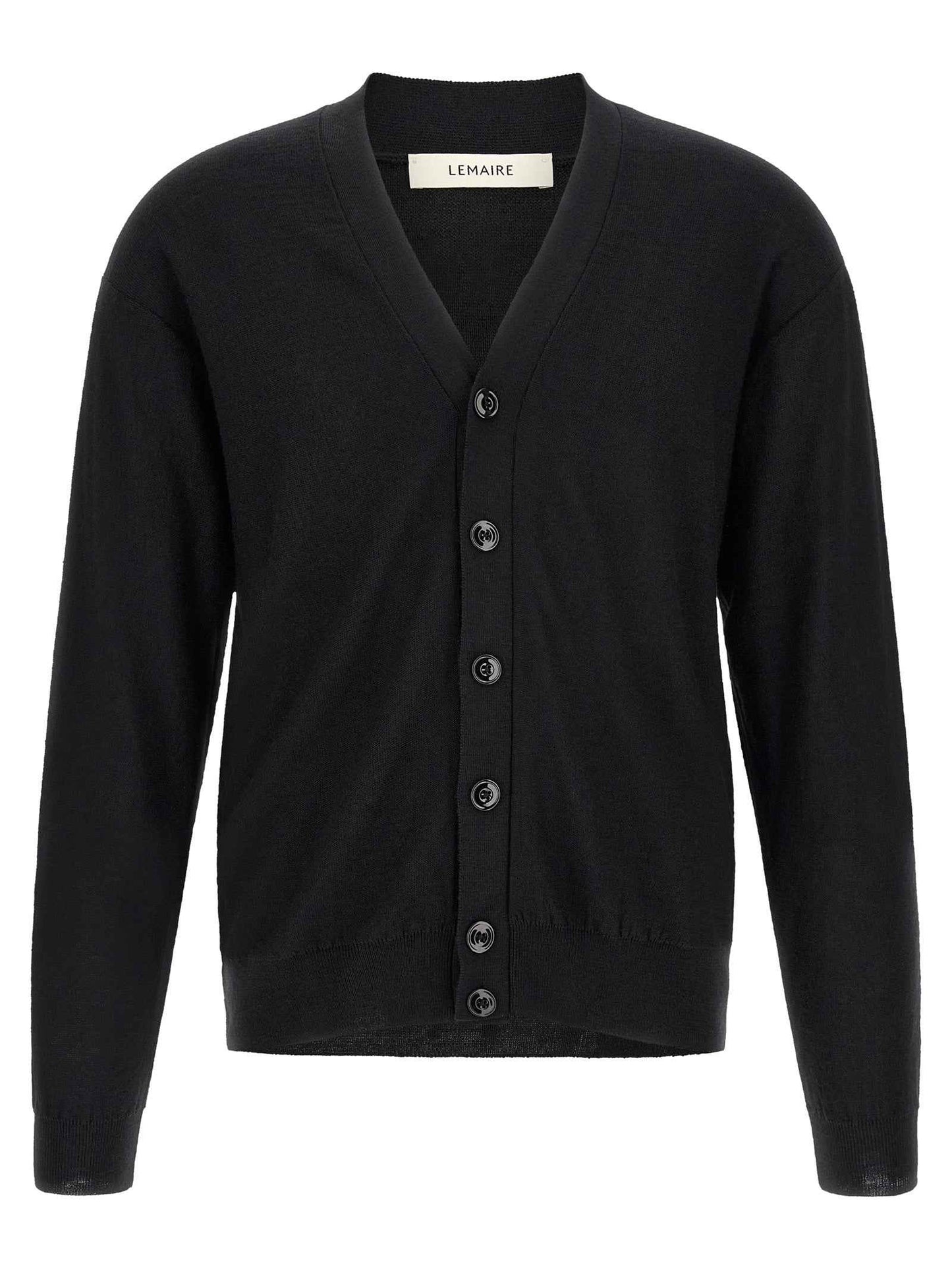 Black Wool Cardigan