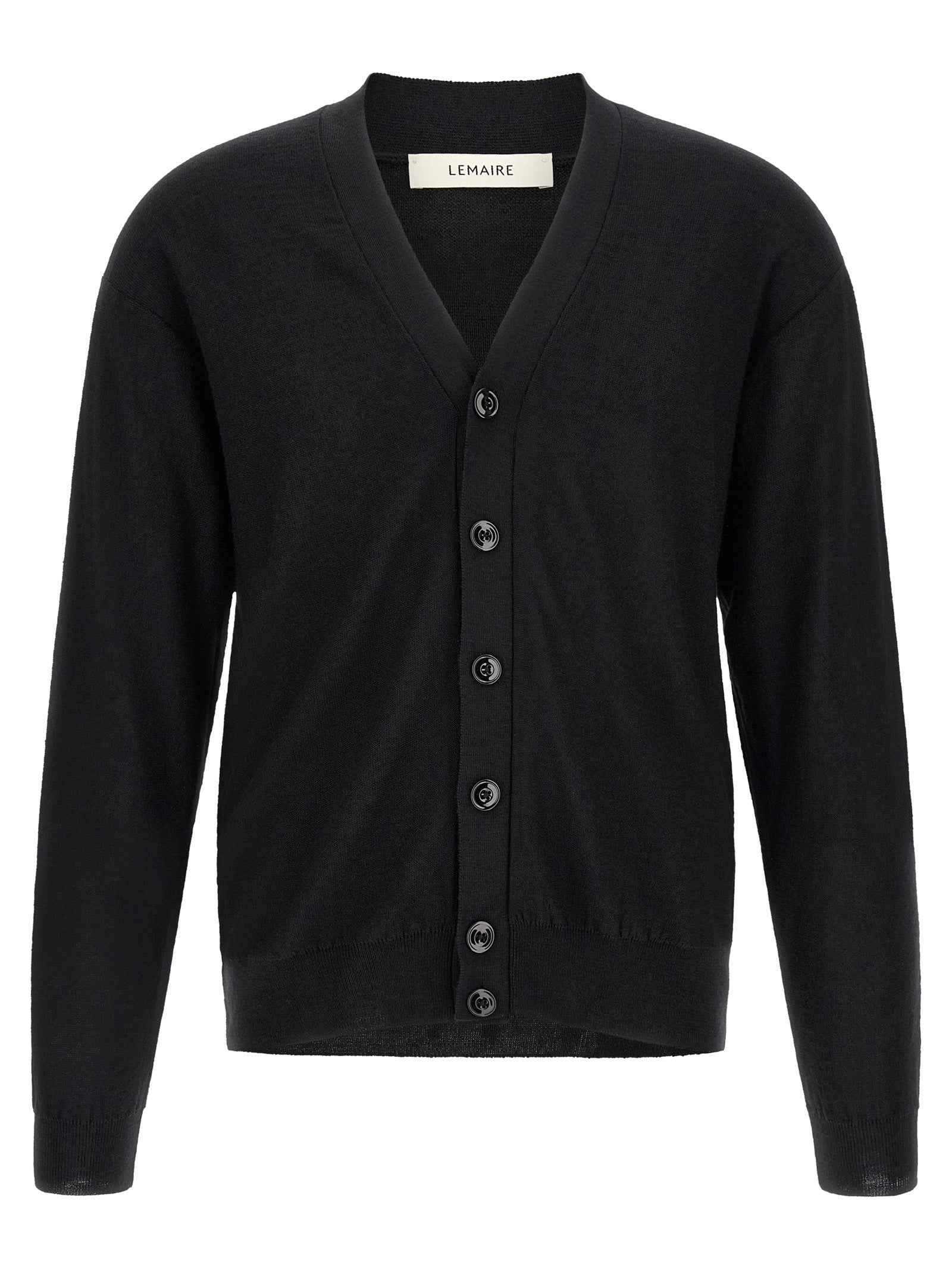 Black Wool Cardigan