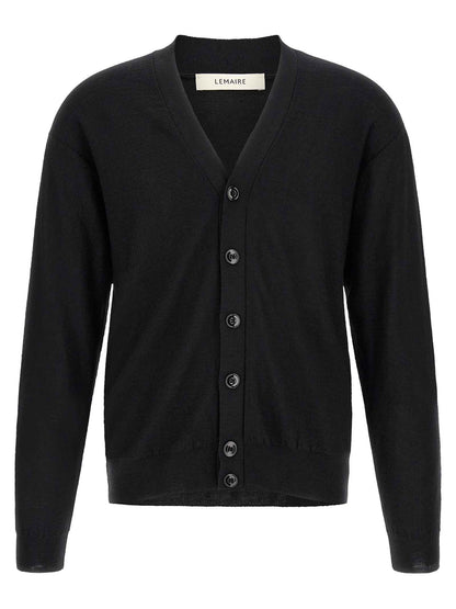 Black Wool Cardigan