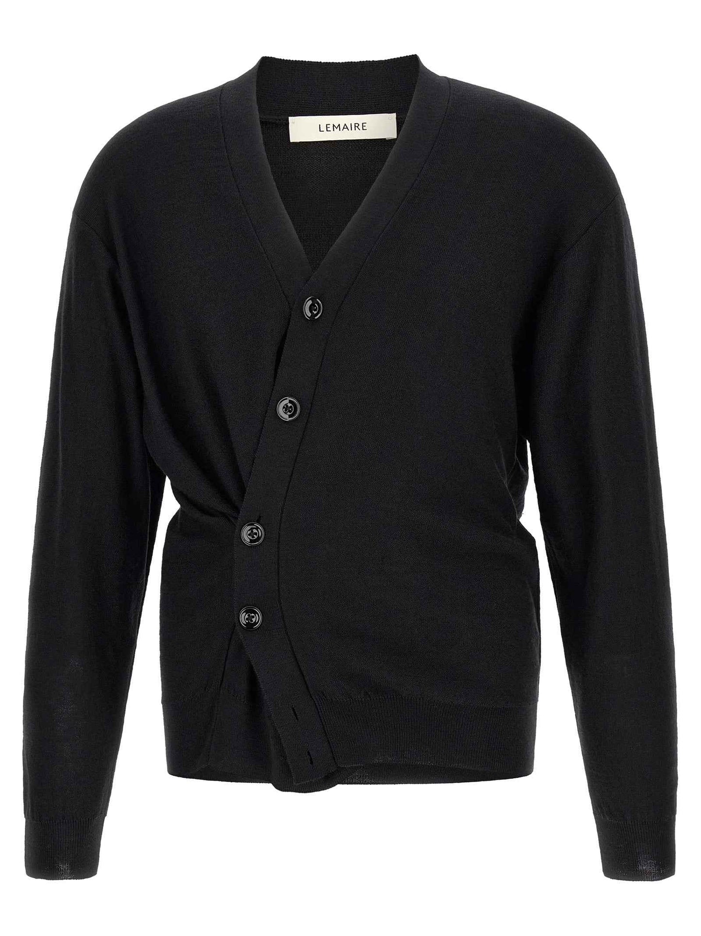 Black Wool Cardigan