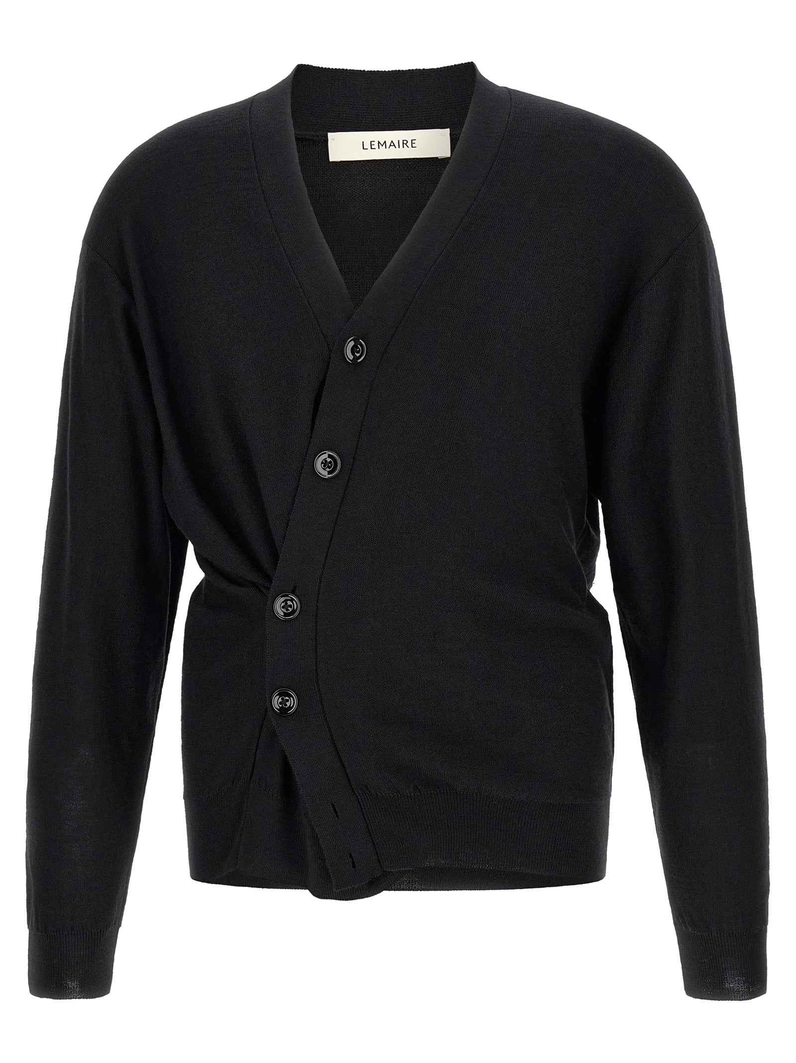 Black Wool Cardigan
