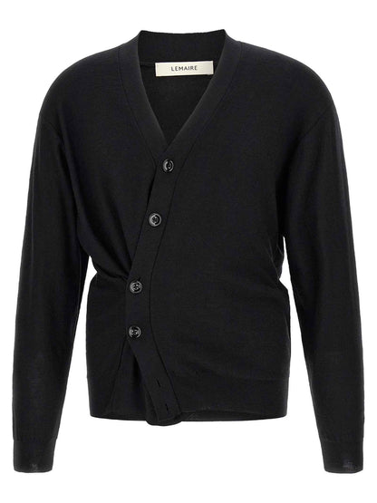 Black Wool Cardigan