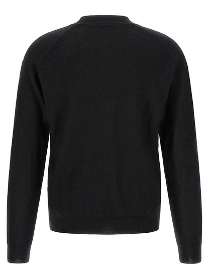 Black Wool Cardigan