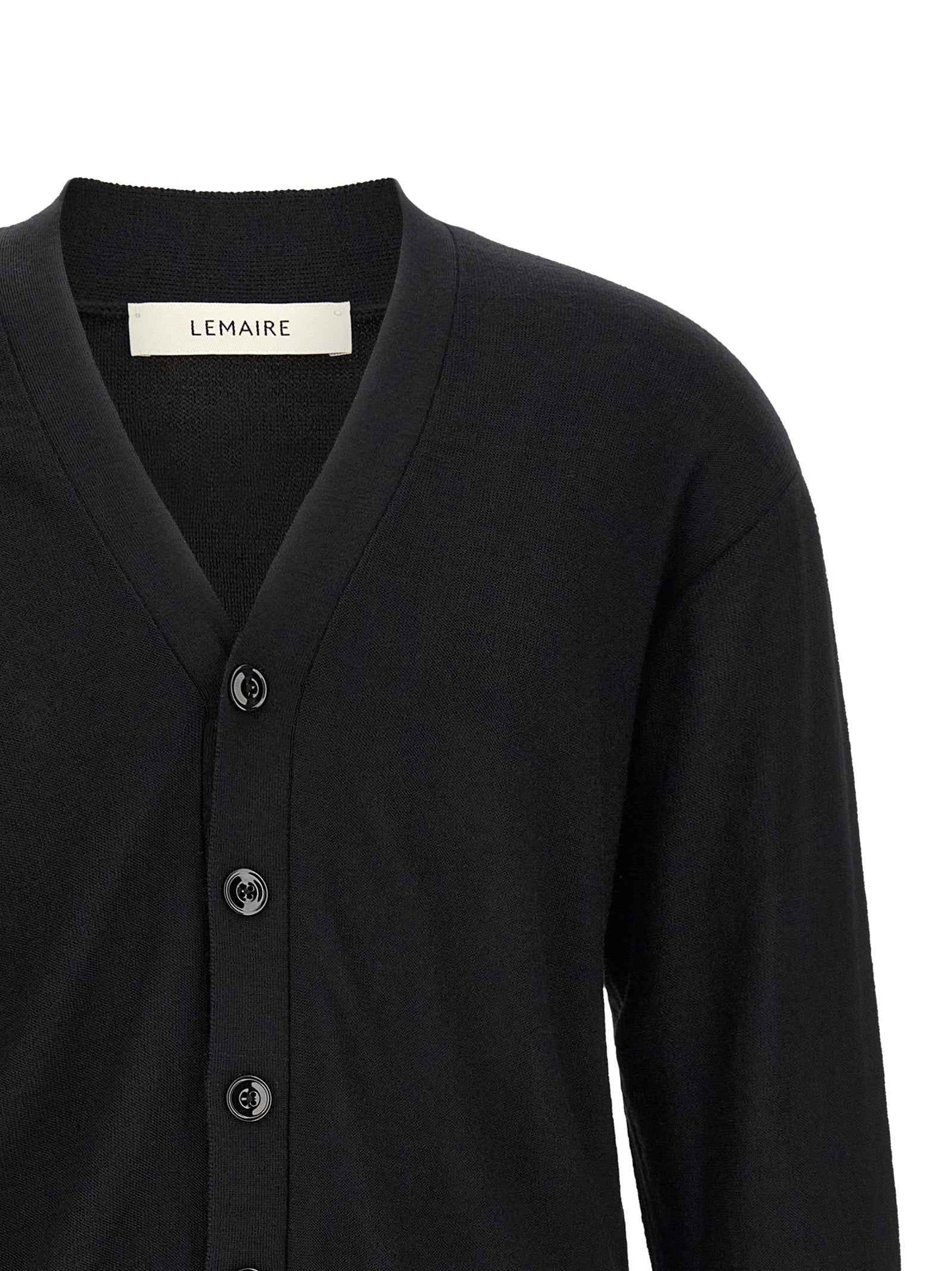 Black Wool Cardigan