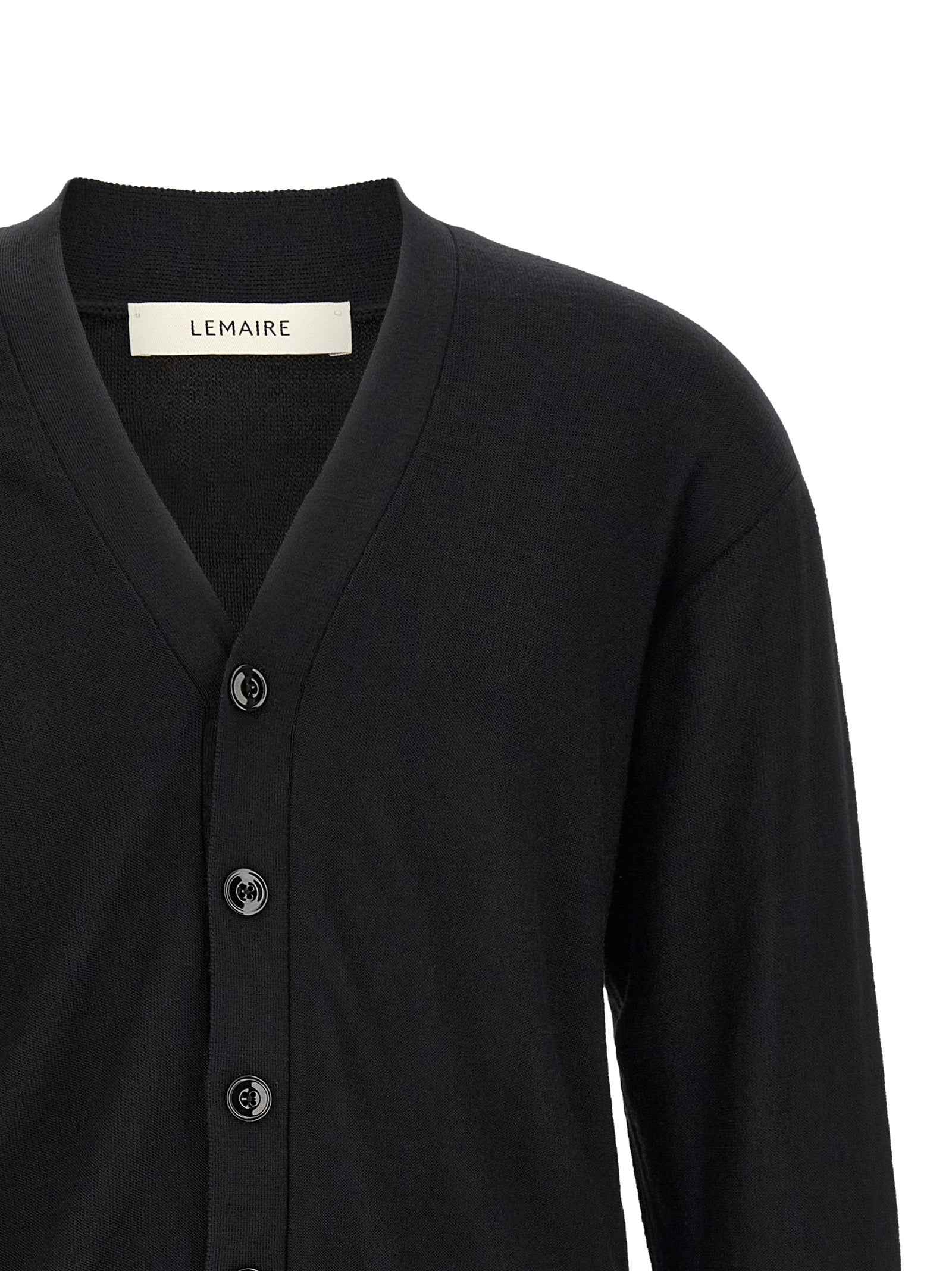 Black Wool Cardigan