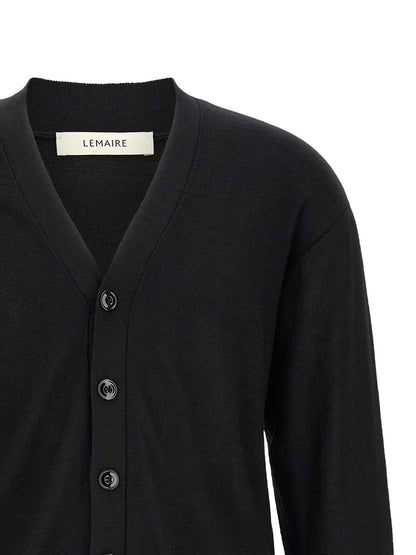 Black Wool Cardigan