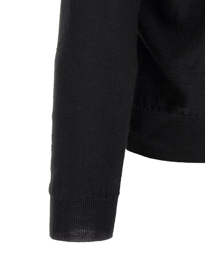 Black Wool Cardigan