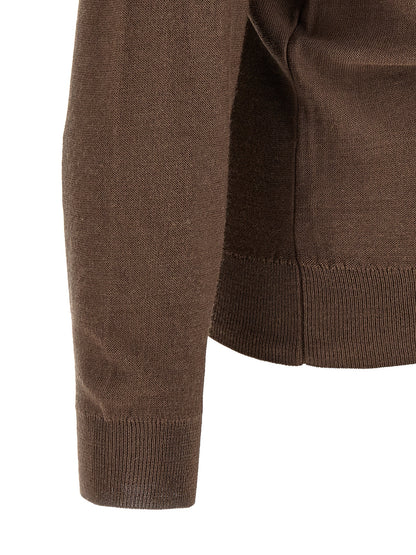 Brown Wool Cardigan