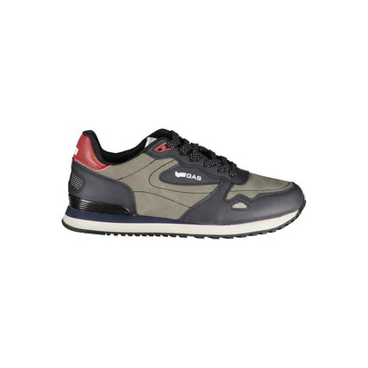 Blue Polyester Men Sneaker