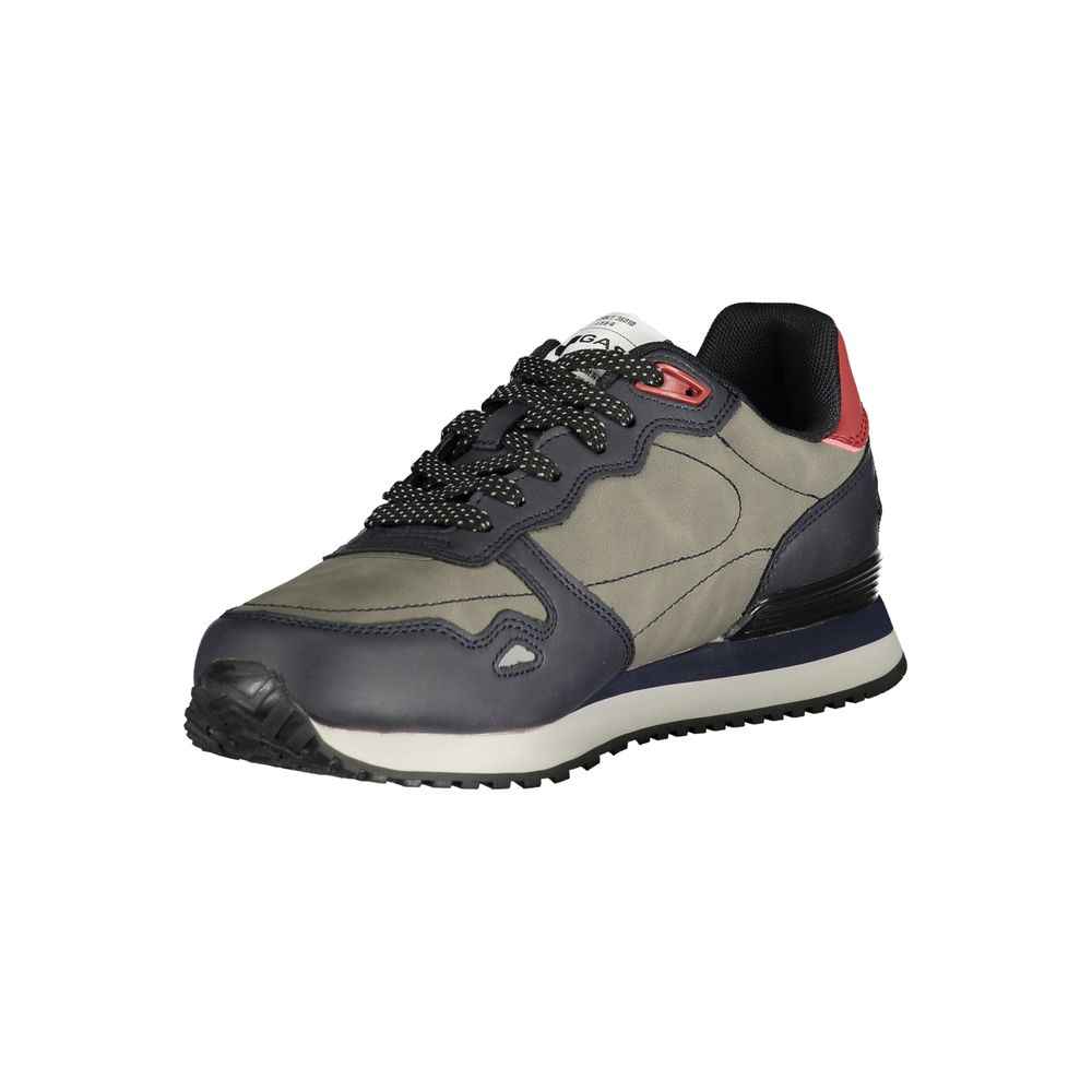 Blue Polyester Men Sneaker