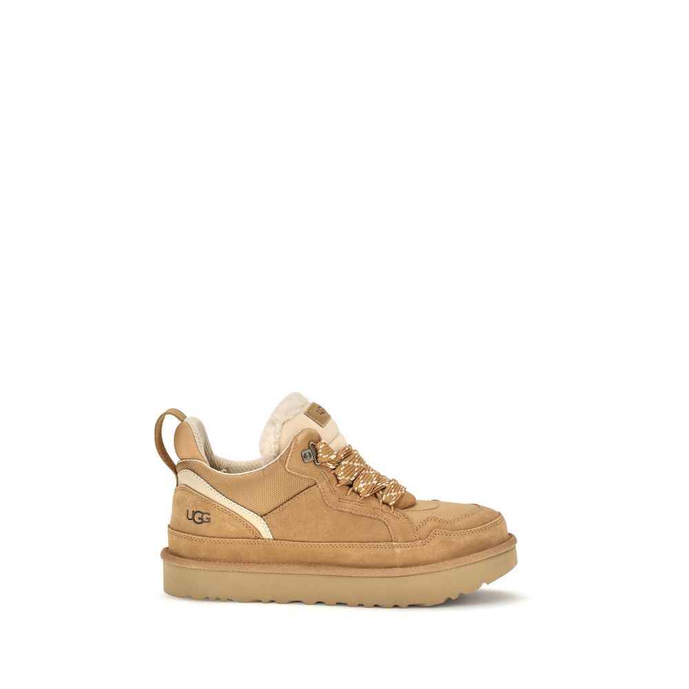 Beige Calf Leather Bos Taurus Chunky Sneakers