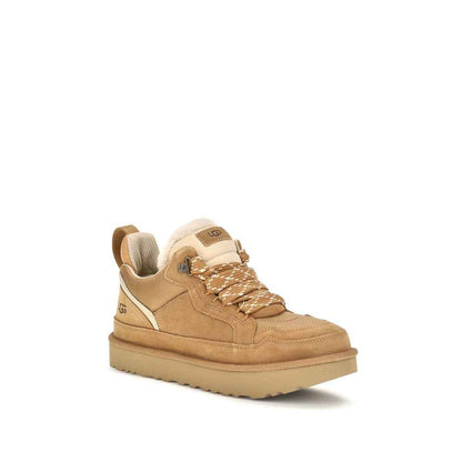 Beige Calf Leather Bos Taurus Chunky Sneakers