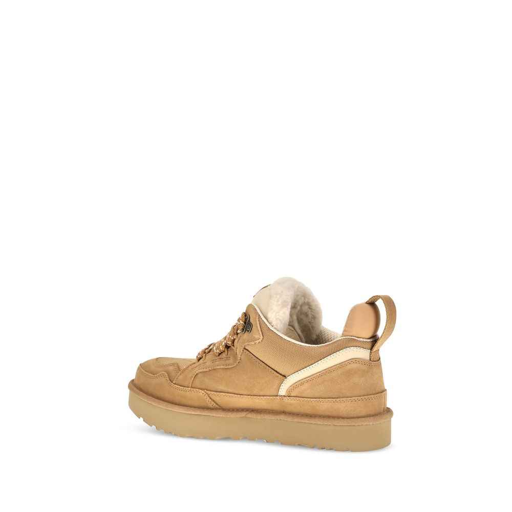 Beige Calf Leather Bos Taurus Chunky Sneakers