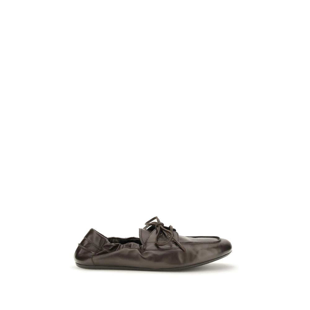 Brown Calf Leather Bos Taurus Slip-On Loafers