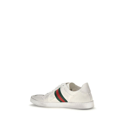 White Calf Leather Bos Taurus Low Top Sneakers