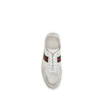 White Calf Leather Bos Taurus Low Top Sneakers