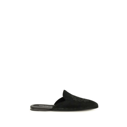 Black Calf Leather Bos Taurus Mules