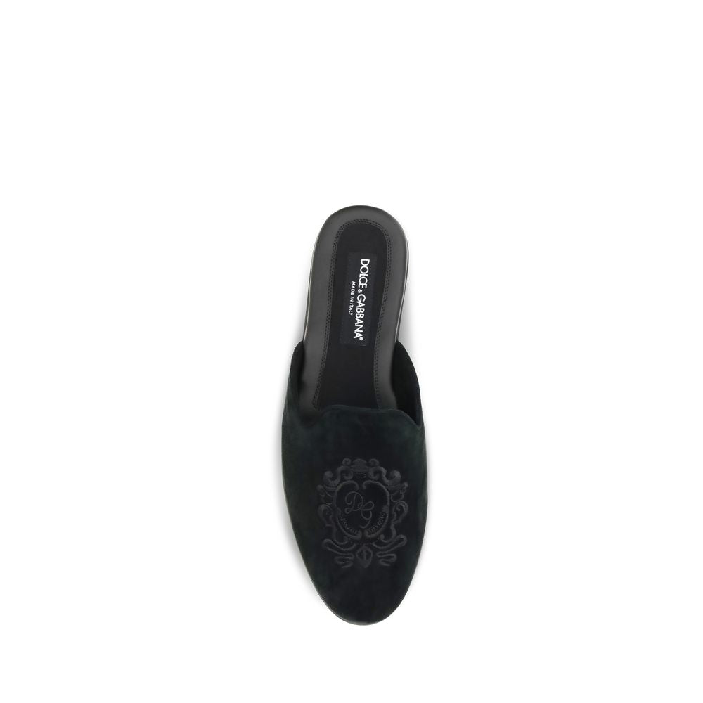 Black Calf Leather Bos Taurus Mules