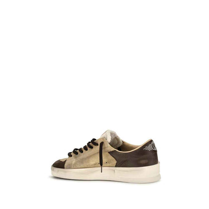 Beige Calf Leather Bos Taurus Sneakers