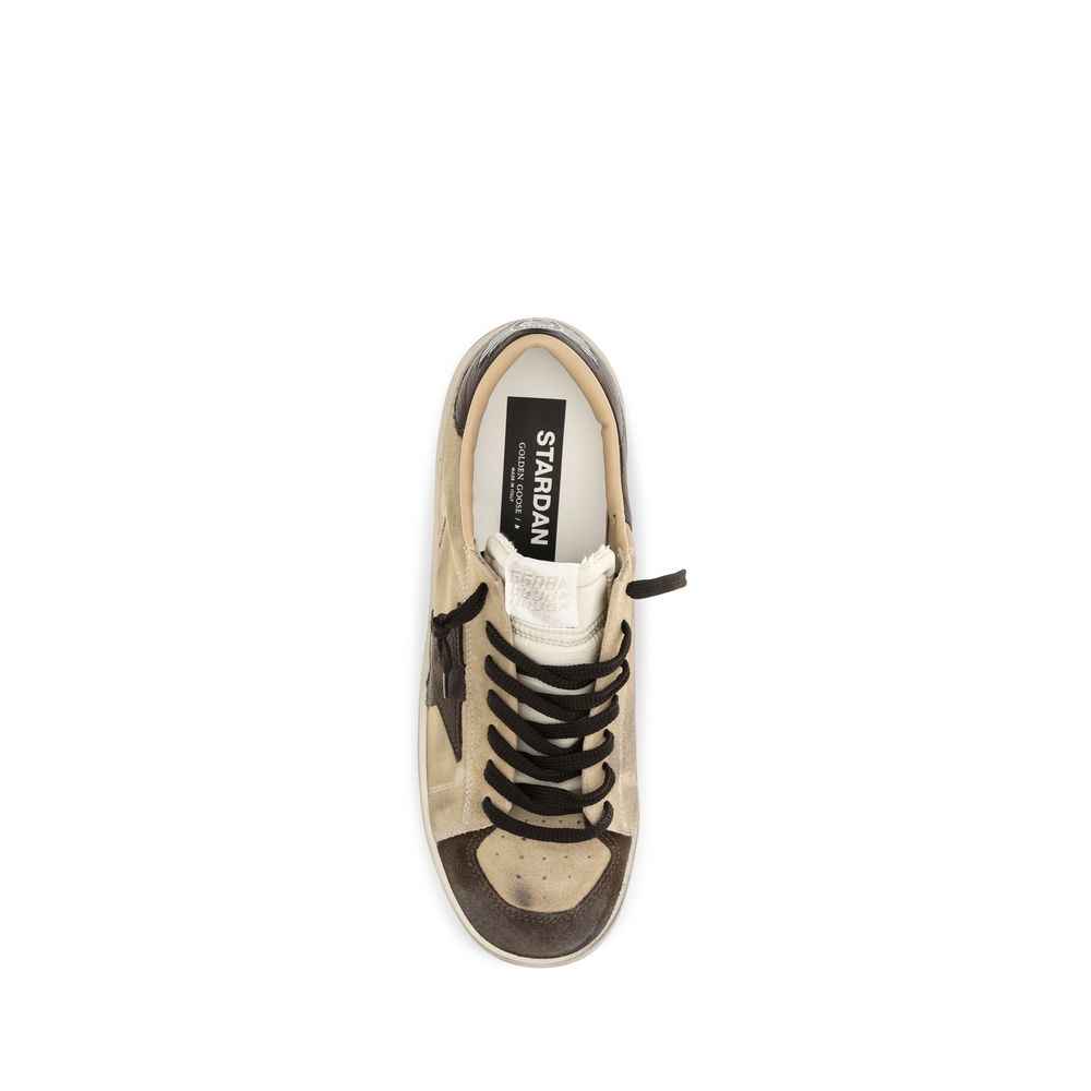 Beige Calf Leather Bos Taurus Sneakers