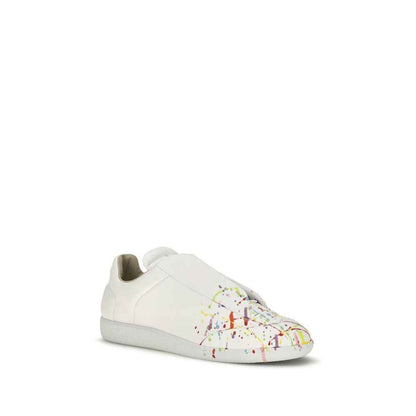White Calf Leather Bos Taurus Low Top Sneakers
