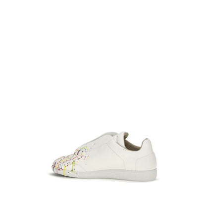 White Calf Leather Bos Taurus Low Top Sneakers