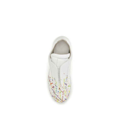White Calf Leather Bos Taurus Low Top Sneakers