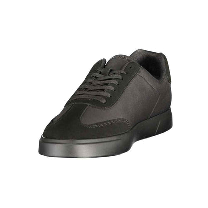 Black Polyester Men's Sneaker