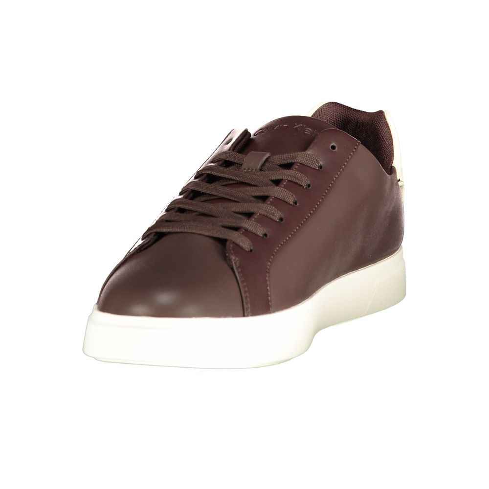 Brown Polyurethane Men's Sneaker