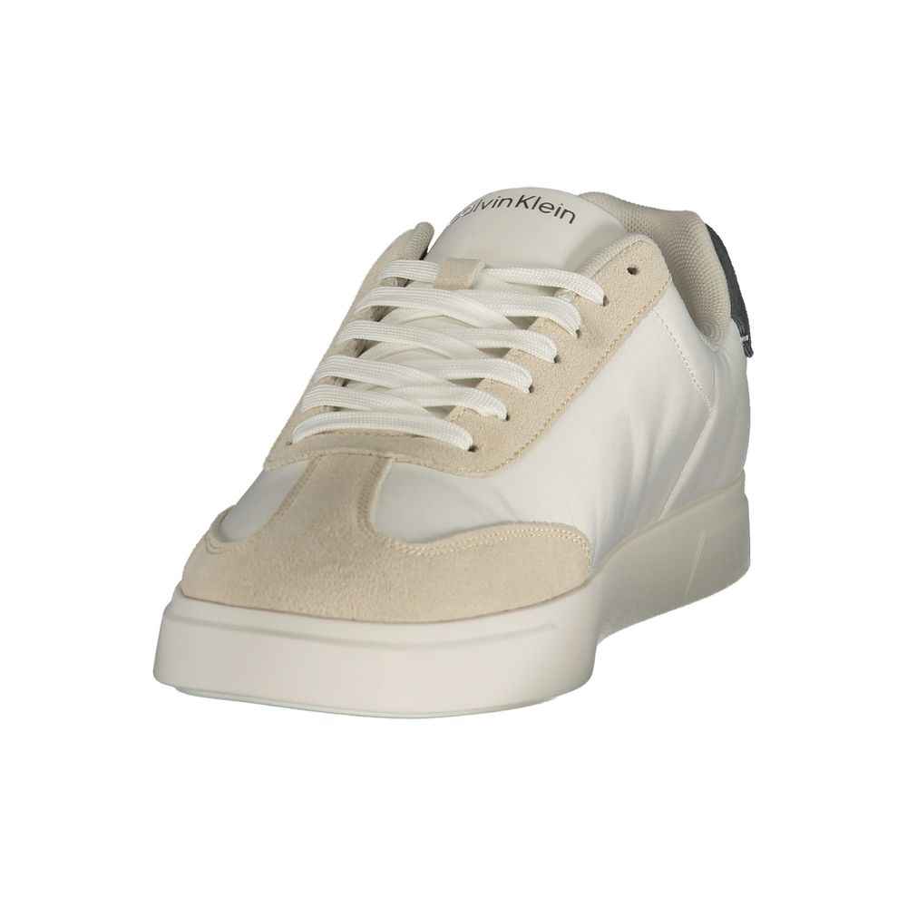 White Polyester Men's Sneaker