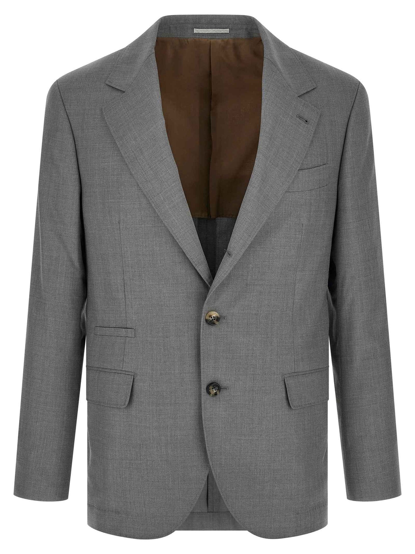 Gray Virgin Wool Blazer