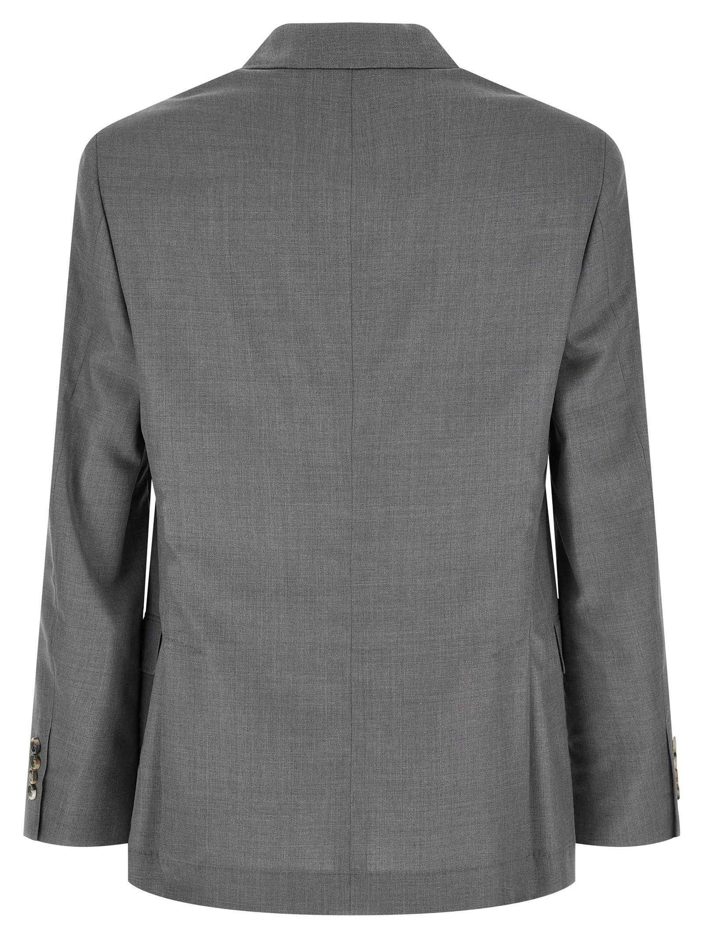 Gray Virgin Wool Blazer