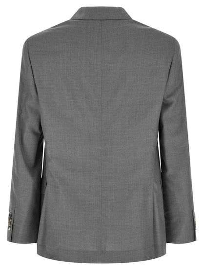 Gray Virgin Wool Blazer