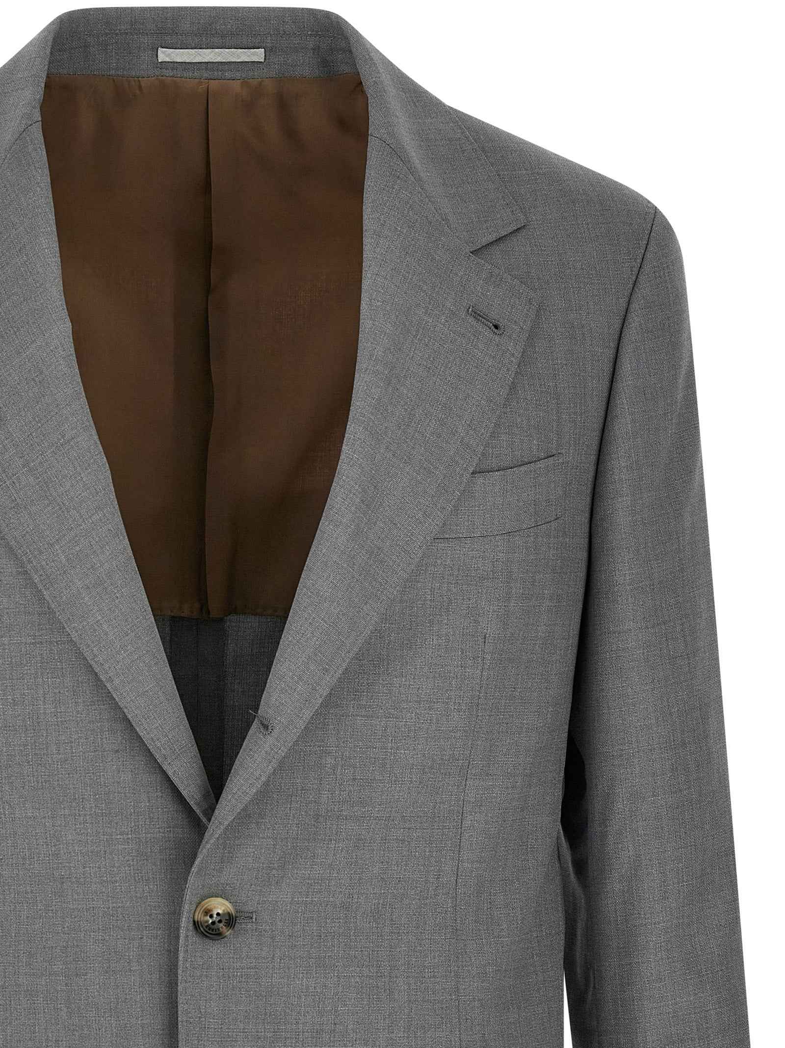 Gray Virgin Wool Blazer