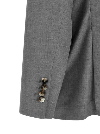 Gray Virgin Wool Blazer