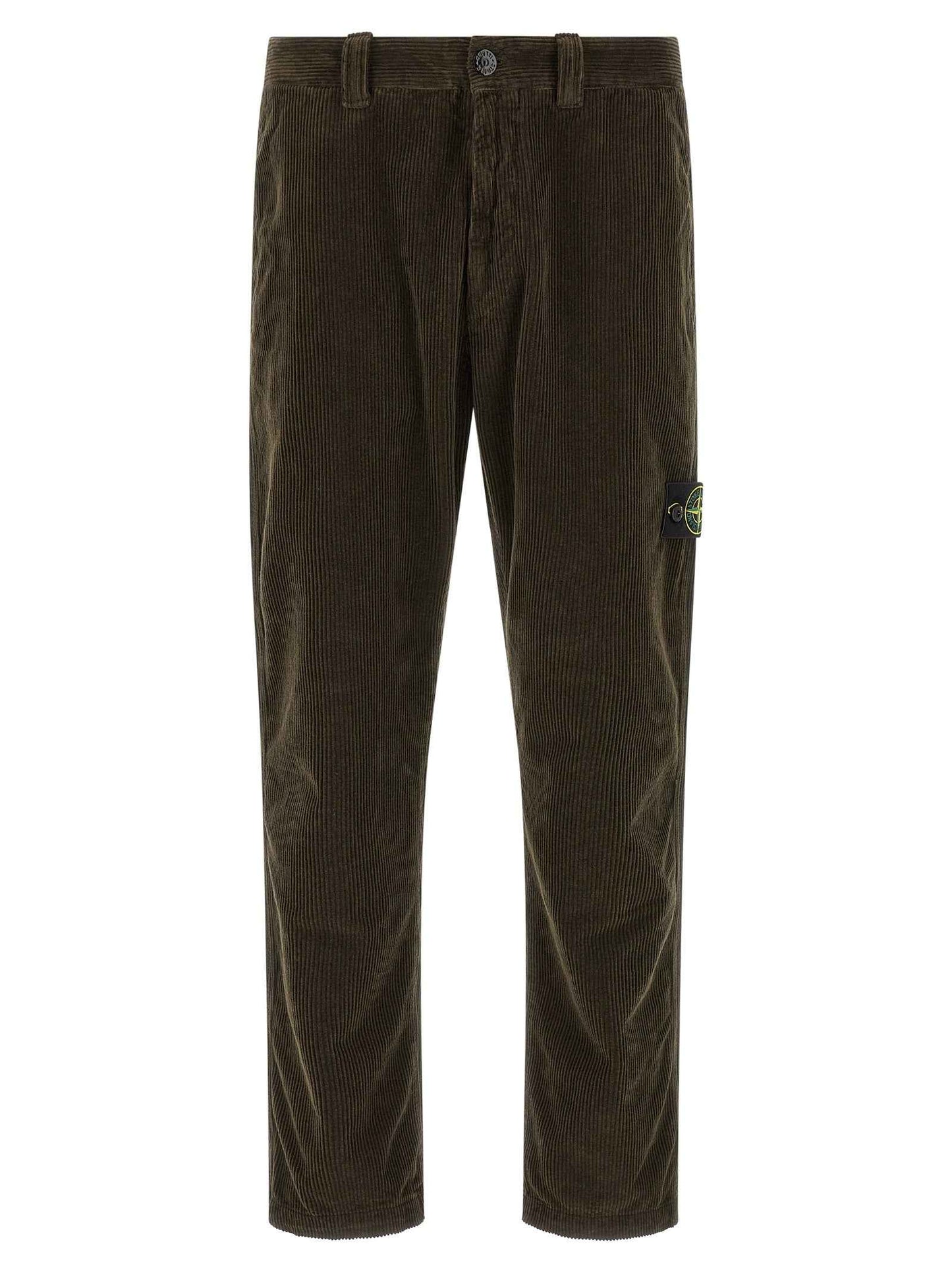 Gray Cotton Casual Pants